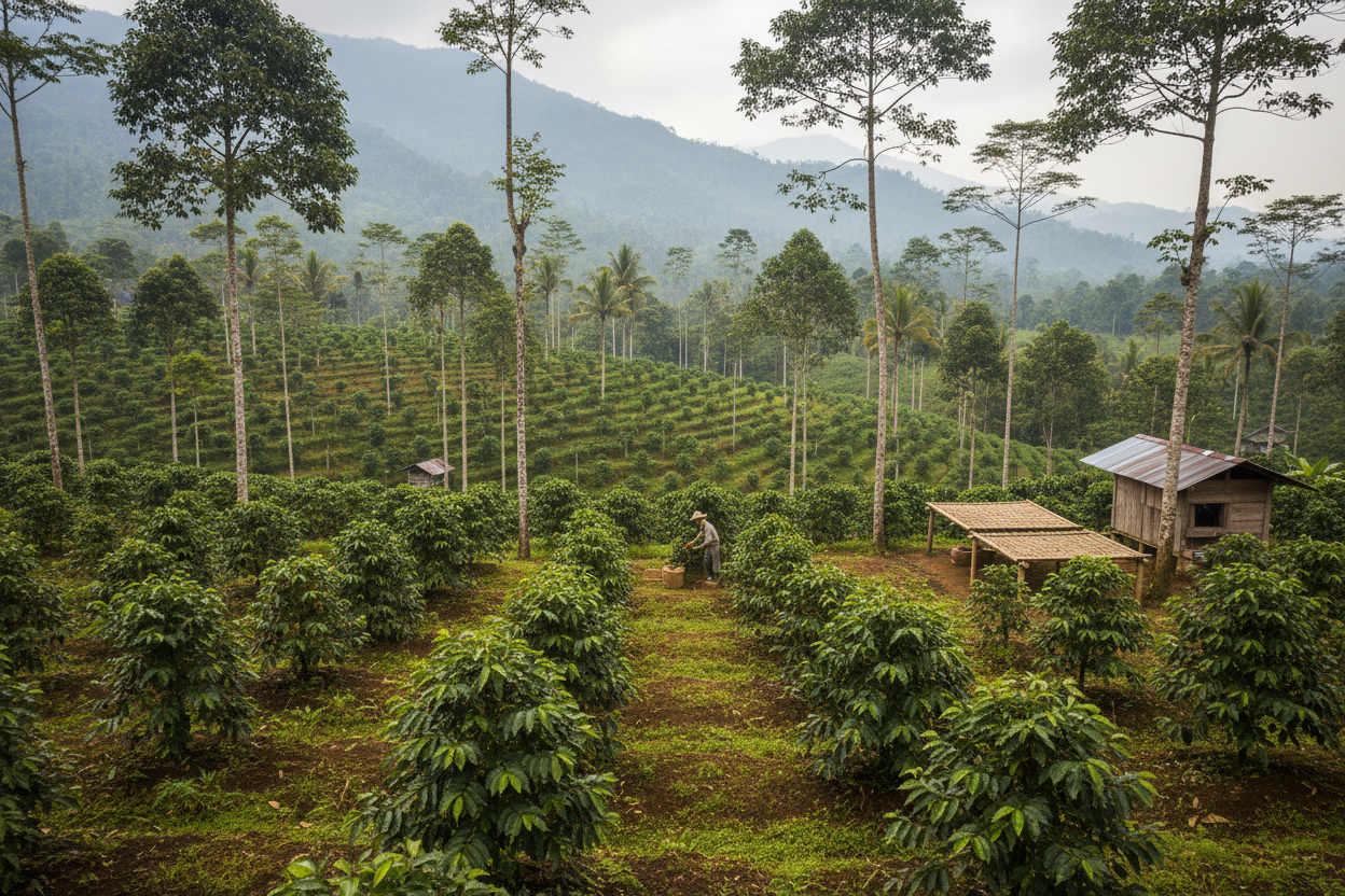 make the worker off in the distance